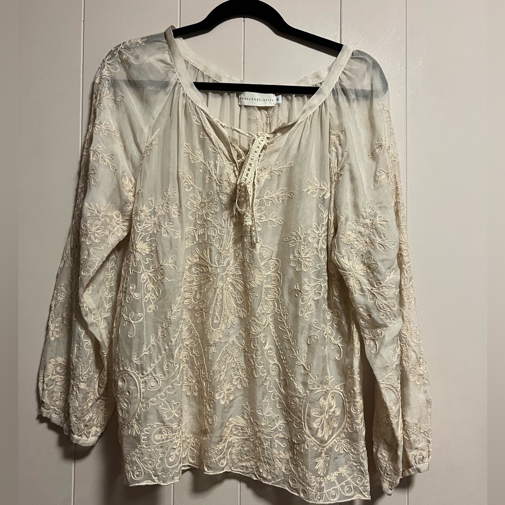 4 Love and Liberty silk Top blouse